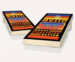 "Music Makes Everything Better" Cornhole Set